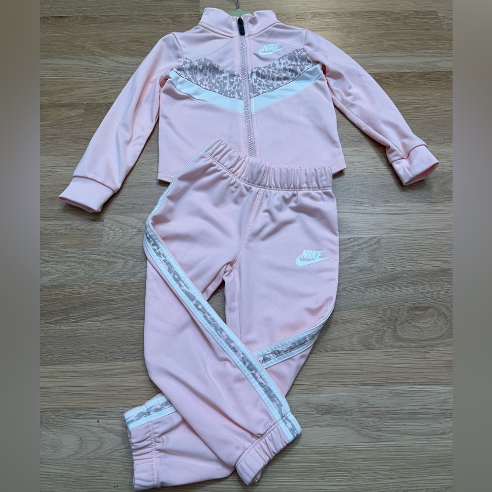 Girls Nike Track Suit with Leopard Detailing
